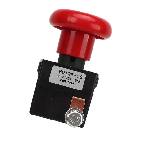 Nødstopkontakt 48V 125A Metallegering ED125-16 Stopknap Passer til de fleste gaffeltrucks
