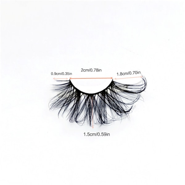 Halvvipper Naturlig utseende Wispy Cat-Eye Vipper D løsvipper Fluffy-Myke 10 Par syntetiske fibre falske vipper sett 3