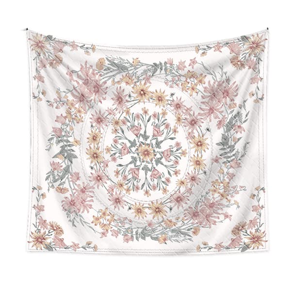 150×200cm Bohemsk billedvev - Knust roseblomst, billedvev