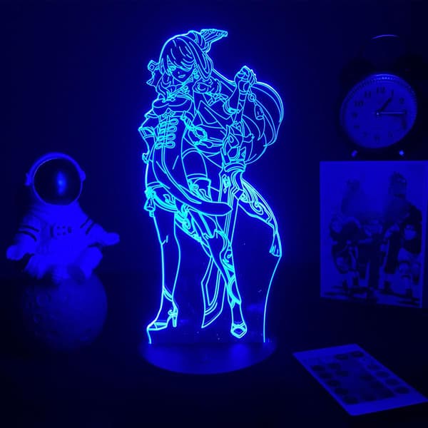 Spill Genshin Impact Beidou 3d Led Nattlys Lampe