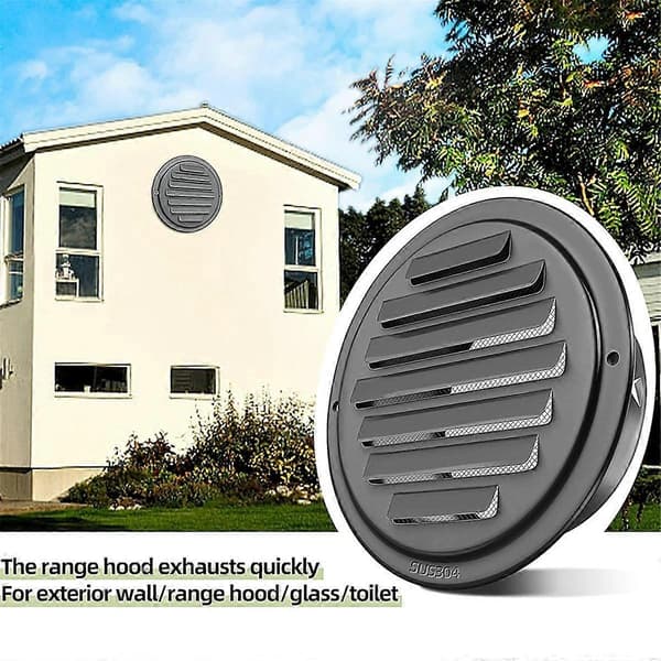 4-tommers 304 rustfritt stål luftventiler, lamellristdeksel ventilasjonshette flat kanalventilasjon luftventil veggluftutløp