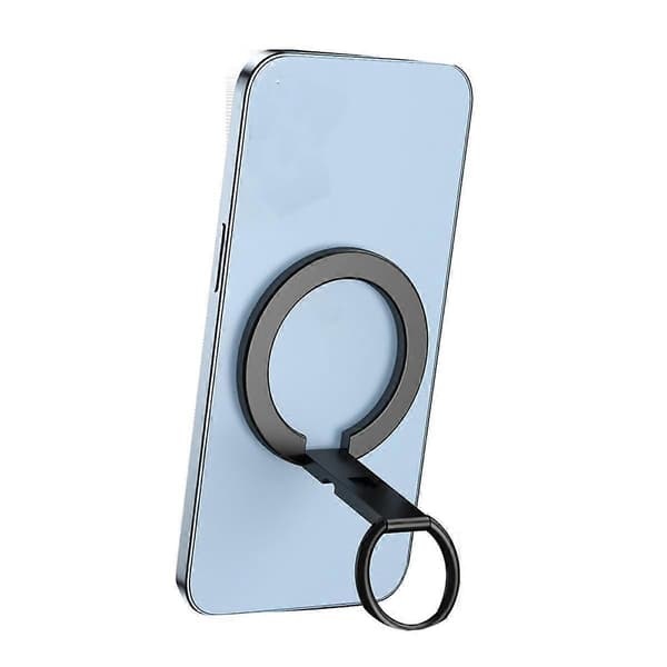 Magnetisk holder, greb til, glitrende rhinsten mobil fingerring hvid