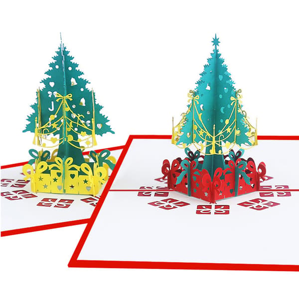 5 stk julekort gave 3D tredimensjonal hilsen