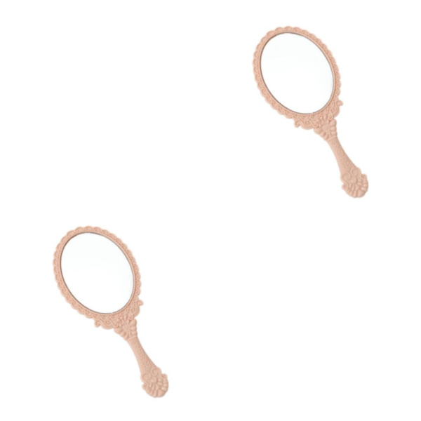 2/3/5 spegel för makeupälskare Bärbar och pålitlig klar Pink 2PCS