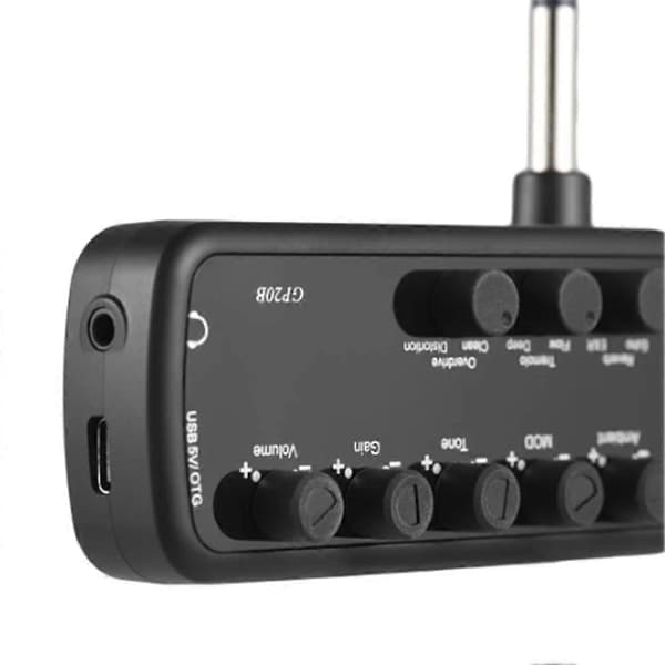 Basforstærker Mini Forstærker Bærbar Hovedtelefon Basforstærker Plug and Play til Elektrisk Guitarforstærker