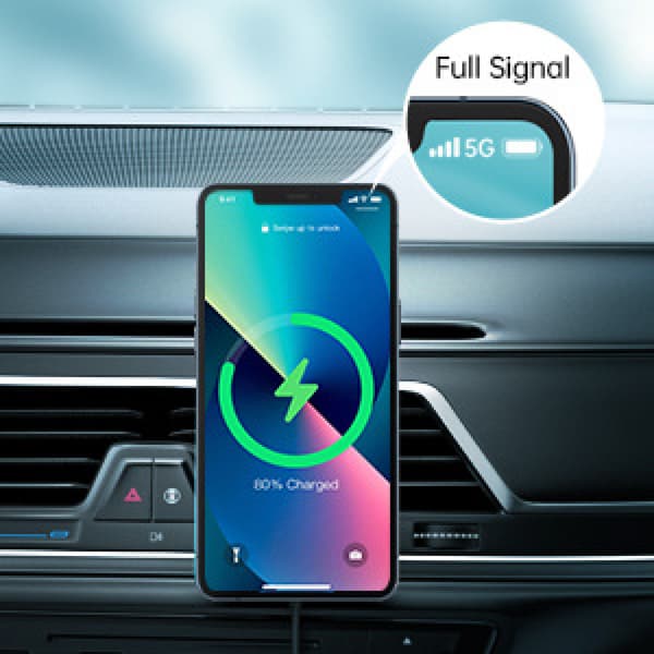 Trådløs magnetisk mobiltelefonholder til bil