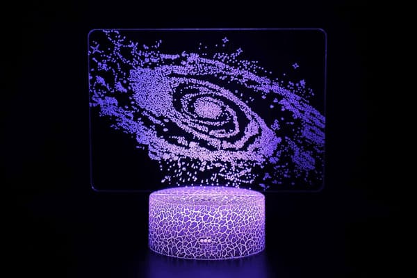 3D Illusion Univers Stjerner Natlampe 16 Farveændringer
