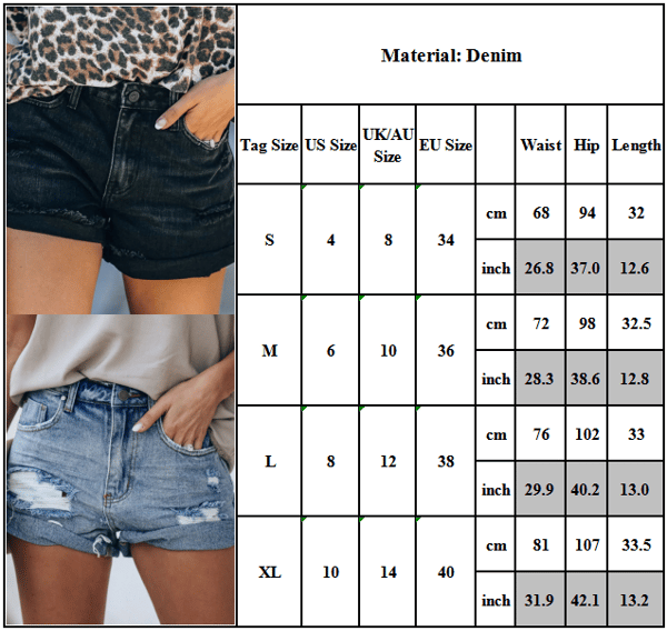 Kvinnor Denim Rolled Short Jeans Lighht Blue L
