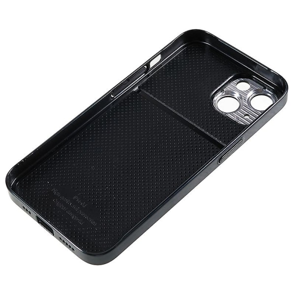För Iphone 14 Plus Pu Läder + PC Bakre cover Slimt skyddande phone case Black