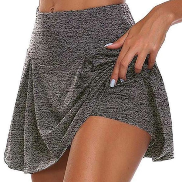 Kvinnor Kjol Shorts Sommar Hög midja Casual Kvinna Sexig Cykling gray M