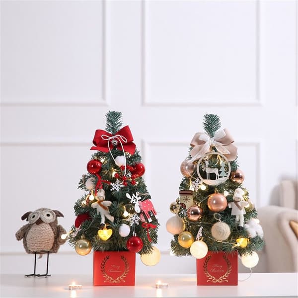 4cm LED Joulukuusi Set Mini Pöytä Xmas Tree