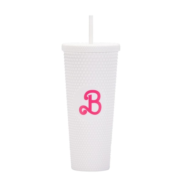 Barbie Dubbade Tumbler Mode Barbie Rosa Akryl Vattenkopp Wit pink one size