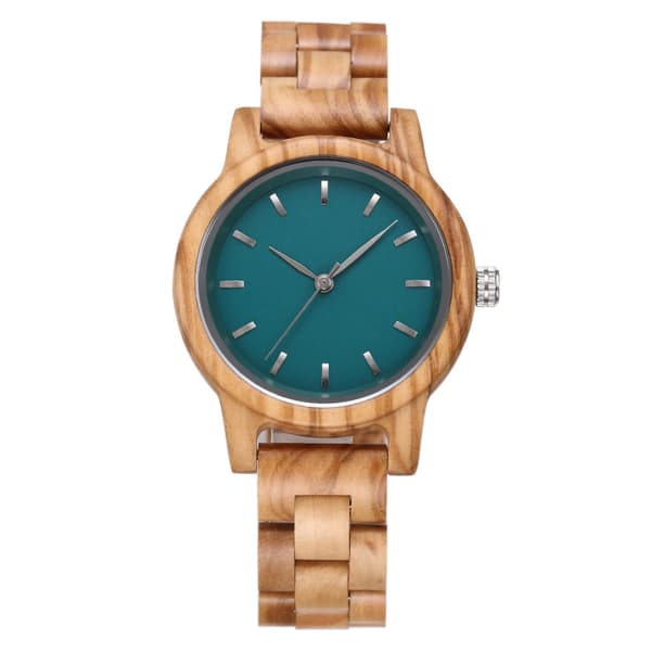 ##/Quartz klocka premium träklocka gjord av naturligt trä analog herrklocka##/