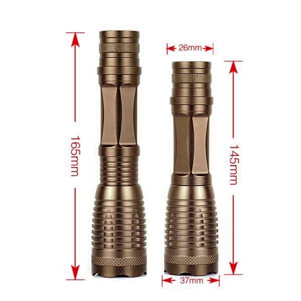 LED Lommelygte XM-L T6 - 2000 LM gold