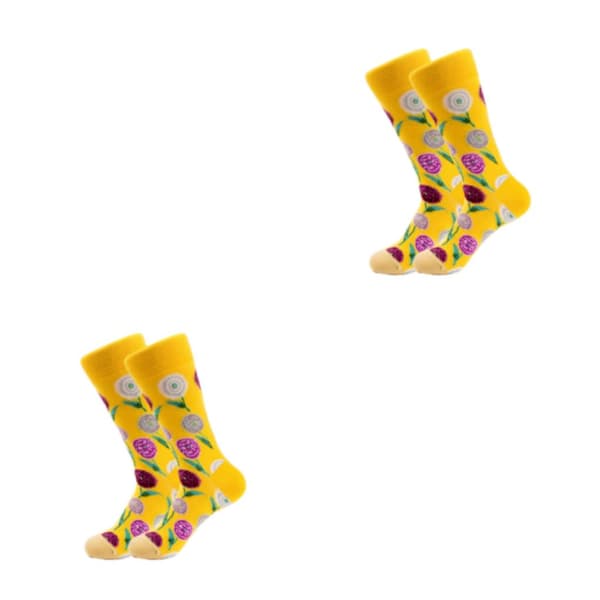 1/2/3/5 Farverige Blomster Og Planter Strømper Til Damer - Egnet 3#One size fits all 2PCS