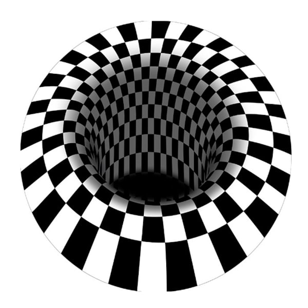 3D- printed Pläd Illusion Vortex Matta Golvmatta för vardagsrumsinredning 160cm