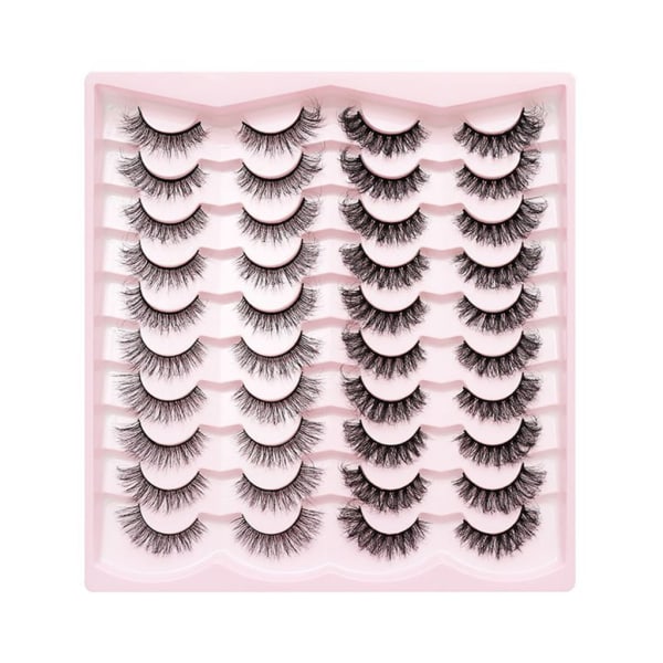 Falska fransar Lösögonfransar Cat-Eye Fransar Faux Mink Fransar Naturligt utseende Fluffiga Wispy fransar som ser ut som förlängningar 6