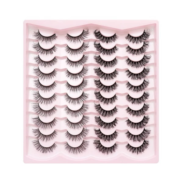 Løsnegler Falske Øyevipper Cat-Eye Vipper Faux Mink Vipper Naturlig utseende Fluffy Wispy vipper som ser ut som extensions 4