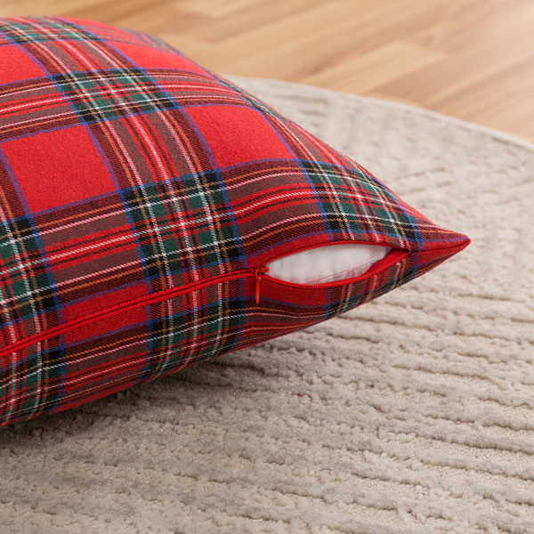 2 stk julepledd i tartan putetrekk Xmas Case