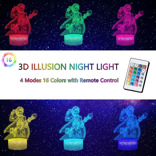 Jinx Arcane Anime Game 3D Illusion Night Light Lamp Smart To