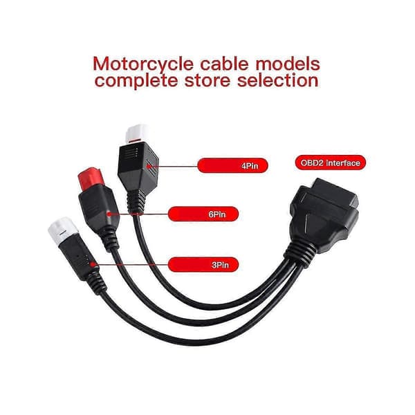 Motorcykel til 3-benet 4-benet og 6-benet Obd2-diagnosestik Kabel til motorcykel Obd-forlængerkabel