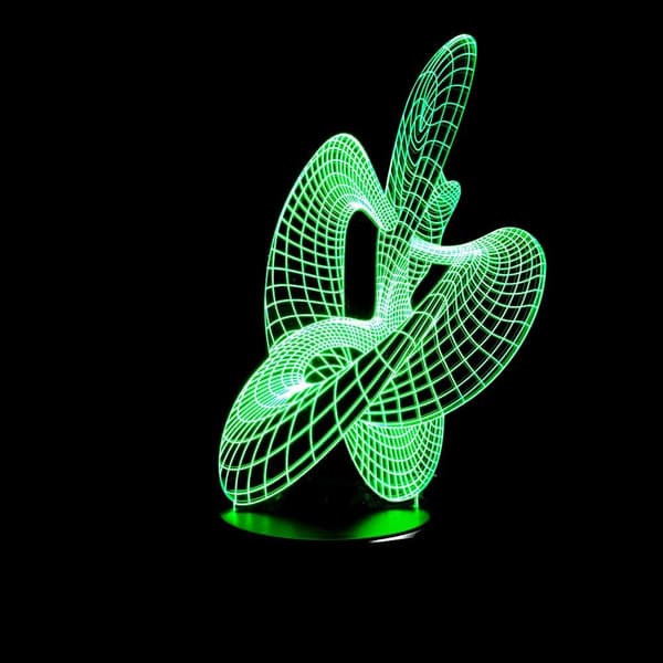 Kunstnerisk Abstraktion Moderne 3D USB Natlampe Farverig Colo