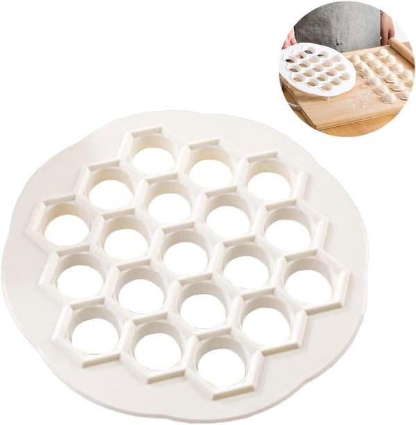 19 Hål Dumpling Maker Plast Ravioli Form Dumpling Wrapper Dou