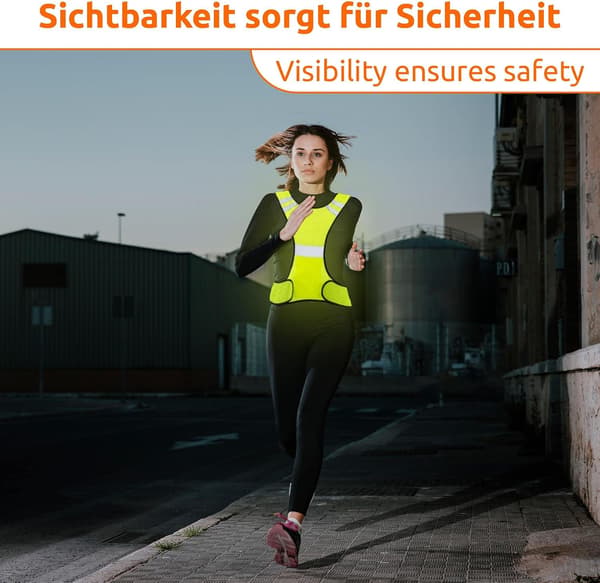 1x Refleksvest Løpevest Høy Sikkerhetsvest Barn Kvinner Beskyttelse