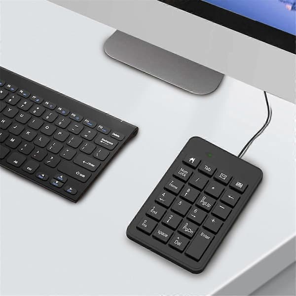 Kablet numerisk tastatur, USB 23-tasters numerisk tastatur til finansiel regnskab, kontortilbehør til bærbar computer, pc, computer