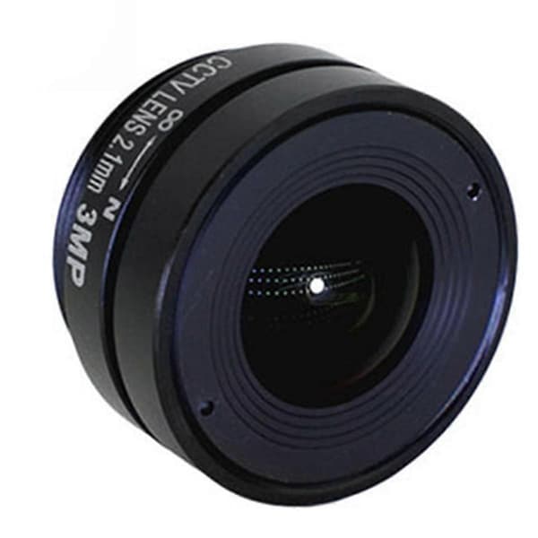 2,1 mm F1.8 Megapixel 2,1 mm vidvinkelobjektiv med fast montering för 1/3-tums sensorstorlek kamera