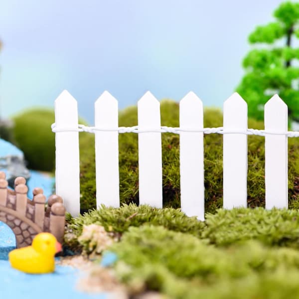 Sett med 3 Mini Tre Gjerder - for Modellbygging, Dukkehus, Terrarium