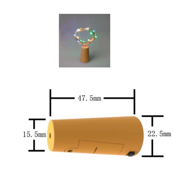 LED-flaskekjedelys, [3 stk] 2m 20 LED-er for flaske, LED-flaske