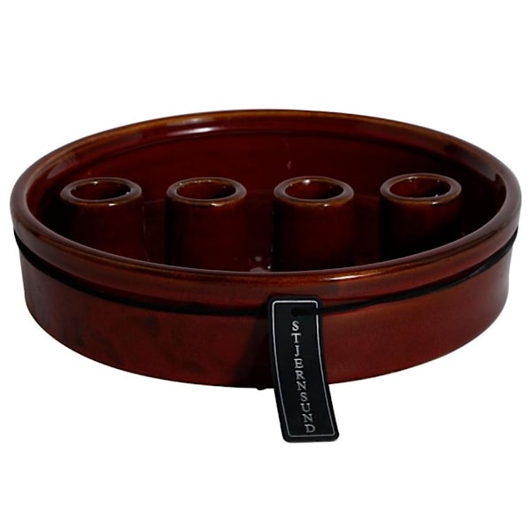 Adventslysestake Keramikk 18 cm red