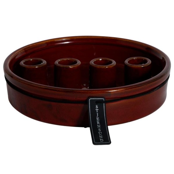 Adventtikynttelikkö Keramiikka 18 cm red