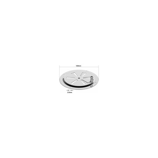 2 stk. Rund ventilasjonsrist, 125 mm rund ventil i rustfritt stål