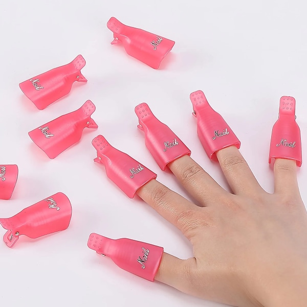 Nagellackborttagningsklämmor, 10 st, Soak Off Gel Polish Remover Clips, Nagelklämmor, Nagellackborttagare, Nagelklämmor Sunmostar