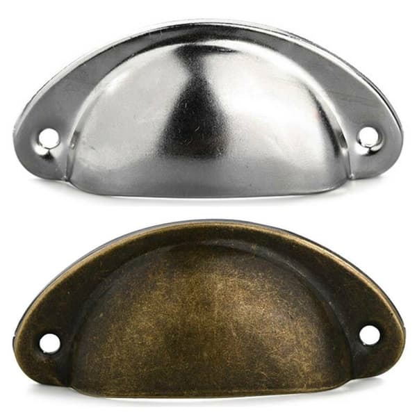 12 st koppdragskalhandtag Half Moon köksskåpslåda gul 12st