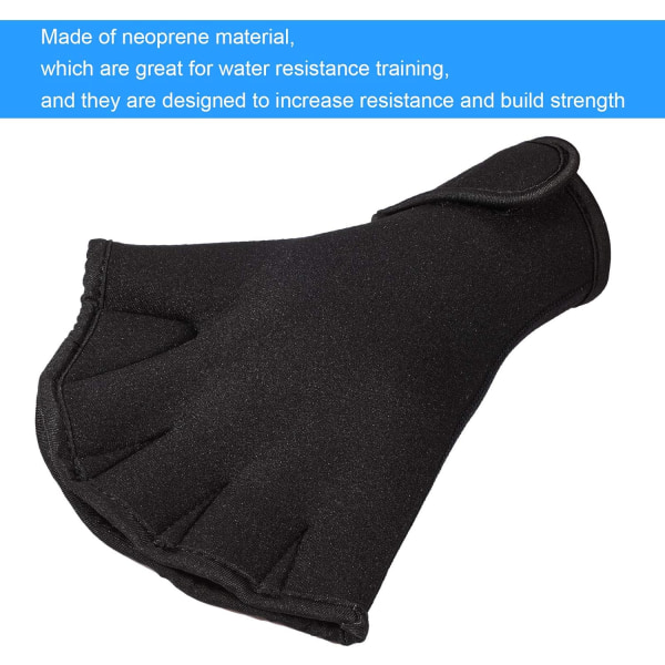 2 par simhandskar Aquatic Swim Training Handskar Neopren Handskar Webbed Fitness Vattentäthetsträning