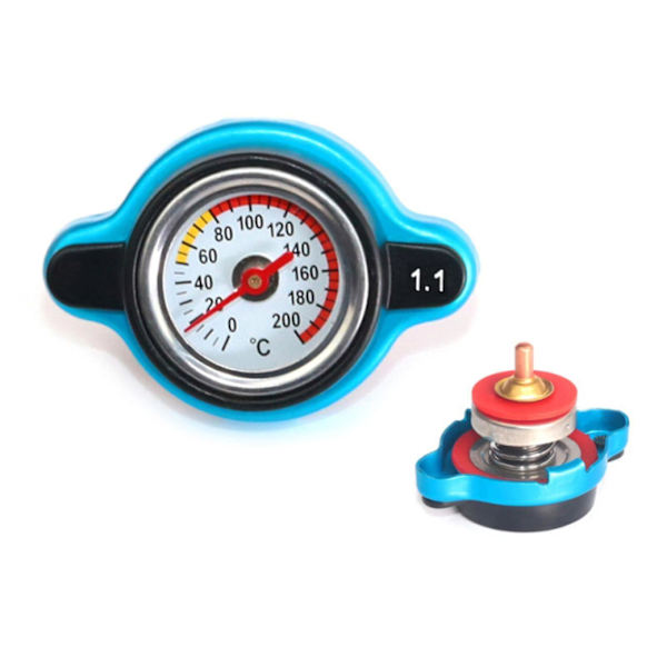 Universal Radiator Cap Cover High Pressure Radiator Cap With Temperature Gauge Big head-1.1 bar