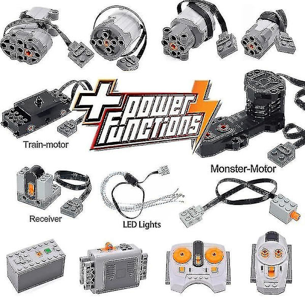Tekniske dele Compale 91994 74784 61927 Multi Power Functions Værktøj Servo Blocks Tog Motor Xl Motor Pf Model Sæt 88002 From 5V to 9V