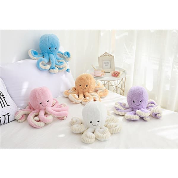 Ocean Octopus Plysjleke BLÅ 18CM 18CM blå pink 18cm-18cm