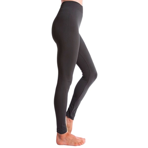 Dam Seamless Sport Leggings Elastisk midja Slim Gym Byxor black