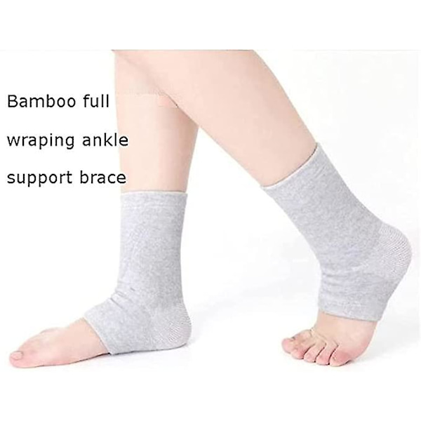 Bambu kompressionsstrumpor, bambu Anti Fatigue strumpor för att sova grå