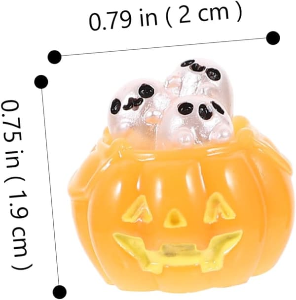 Halloween Scene Layout Skrivebordsdekor Harpiks Gave 5stk