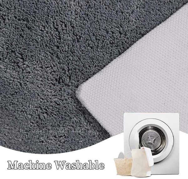 ##/Hjørnedusjmatte, Skjellformet Rund Dusjmatte, Mikrofiber Kvart##/