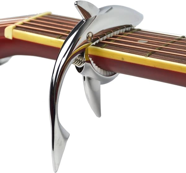 Shark Capo, Zinklegering Tonklämma för Akustisk, Folk, Elektrisk och