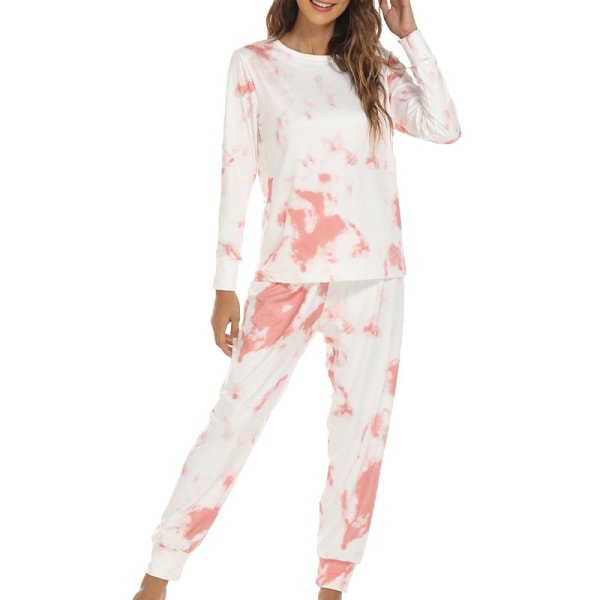 Naisten pyöreäkauluksinen oloasu ja Tie Dye -yöasu Style-D S
