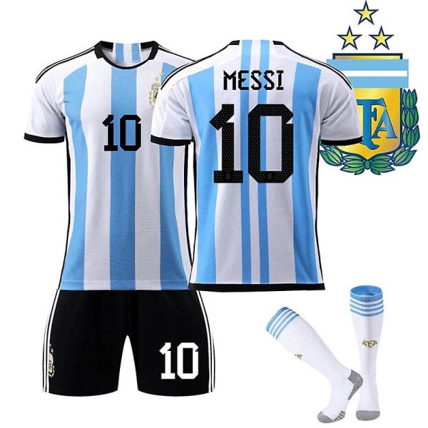 Messi #10 Fotboll T-shirts Portugal Jersey Set för barn Kids Kids 24(130-140CM)