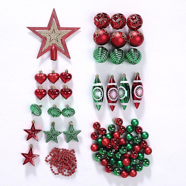Juldekoration Xmas Tree Ornaments Julgran dekorativa bollar Set