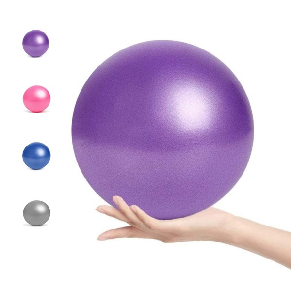 Liten träningsboll, 9 tums mini yogabollar med uppblåsbart sugrör